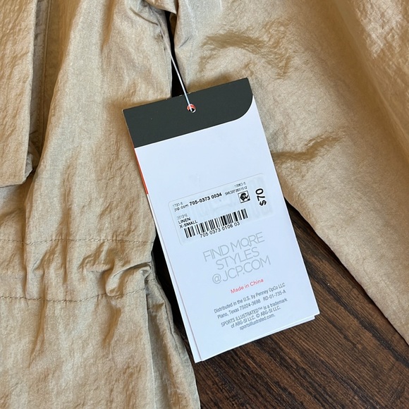 Sports Illustrated Women’s Lightweight Hooded Woven Anorak size XS Linen color - Picture 11 of 12